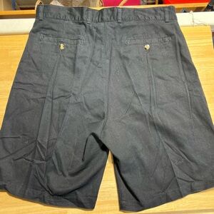 Men's Flat Front Black Dress Shorts